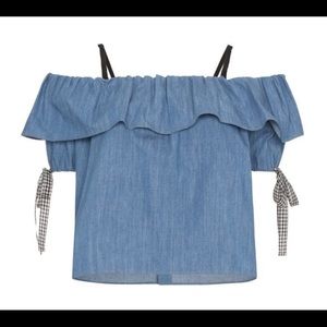 MIU MIU OFF THE SHOULDER TOP